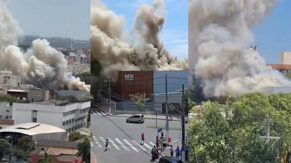 Incêndio atinge o teatro do Sesi no Espírito Santo