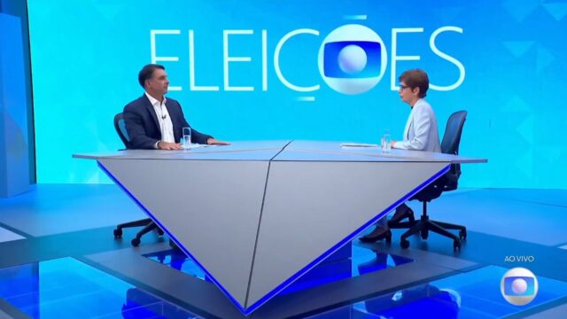Em Sabatina, Flávio Bolsonaro cita Luciano Huck durante entrevista