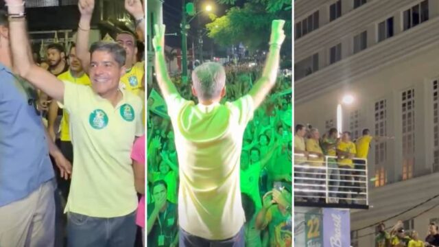 ACM Neto diz a Lula que “a Bahia não pertence ao PT” em ato pró-Flávio Bolsonaro na Barra