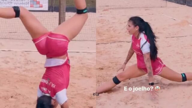 Ana Castela mostra mortal e espacate durante partida de futevôlei e surpreende fãs
