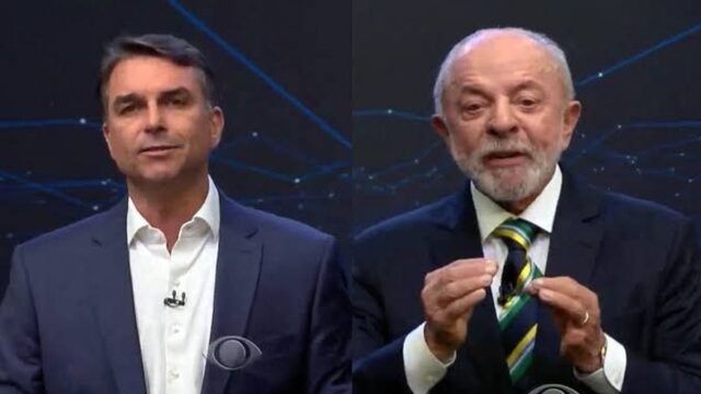 AUDIÊNCIA: Debate entre Lula e Flávio Bolsonaro põe a Band à frente da Globo, mas medição é questionada