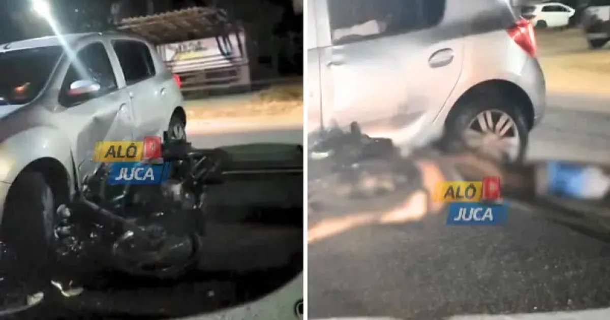 Carro e moto batem na BA-001, em Mar Grande, e deixam pessoas caídas na pista