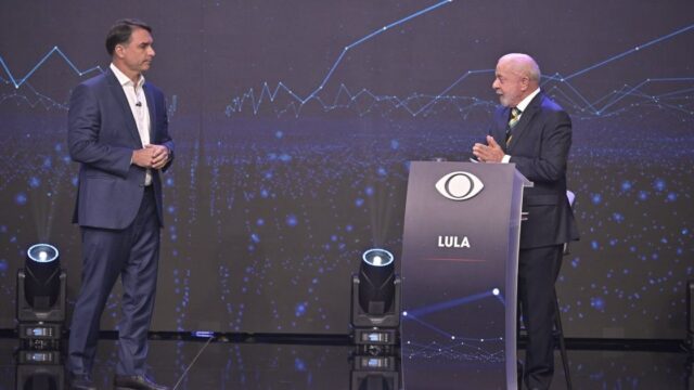 DEBATE: Flávio promete guerra ao narcoterrorismo e Lula defende federalizar a segurança pública