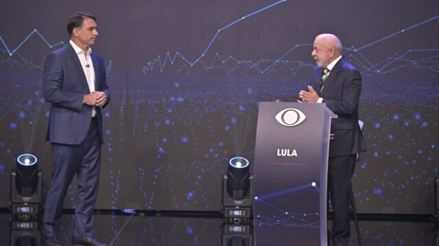 DEBATE NA BAND: Flávio e Lula trocam acusações em duelo com mais provocações do que propostas