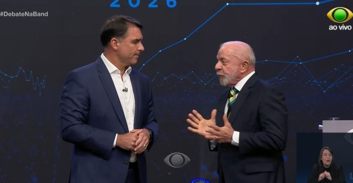 DEBATE NA BAND: Flávio e Lula trocam acusações sobre saidinhas, SUS e atuação na pandemia