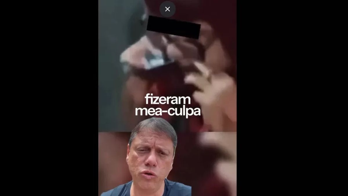 FAKE NEWS: Tarcísio e Flávio Bolsonaro compartilham vídeo falso para atacar ato pró-Lula na Paulista