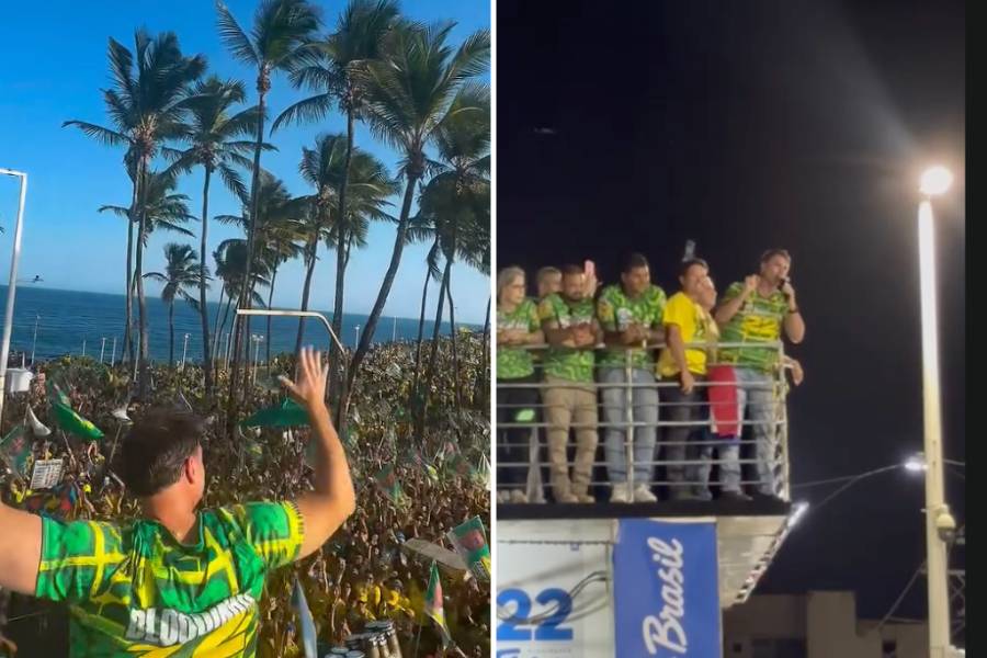 Flávio Bolsonaro promete inaugurar ponte Salvador-Itaparica se for eleito presidente