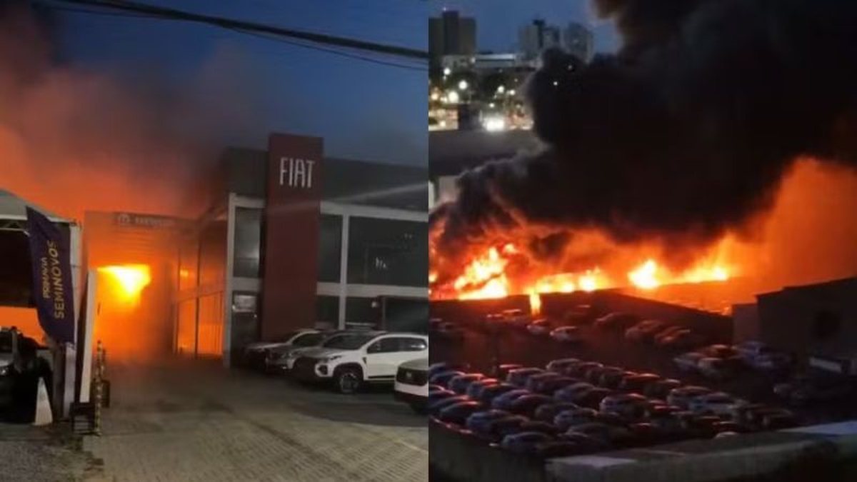 INCÊNDIO: concessionária de veículos pega fogo e causa correria em Luís Eduardo Magalhães, no oeste da Bahia