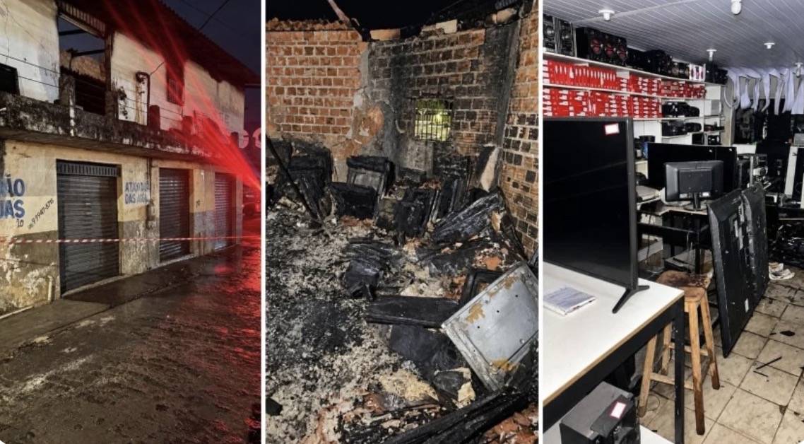 INCÊNDIO: fogo atinge estabelecimento comercial perto da Central de Abastecimento de Alagoinhas