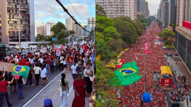Lula reúne milhares na Avenida Paulista e atos pró-governo ocorrem em 76 cidades, inclusive Salvador