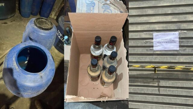 OPERAÇÃO: Polícia acha 5 mil litros de cachaça em reservatórios na zona rural de Itapicuru e interdita local