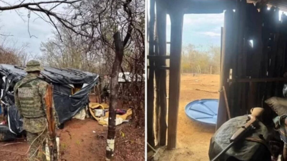 PM apreende espingardas artesanais e materiais de caça ilegal de tatus na Serra de Vibaí, em Uibaí
