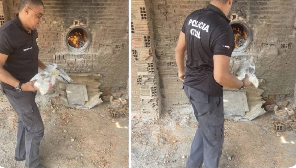 Polícia Civil incinera 11,5 kg de cocaína e maconha apreendidos em Monte Santo, no interior da Bahia