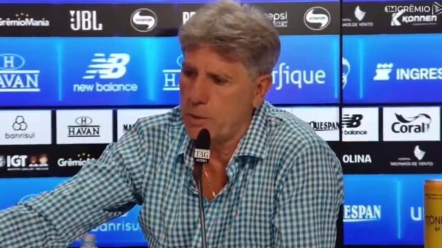 Renato Gaúcho declara apoio a Flávio Bolsonaro e é aplaudido em coletiva após Gre-Nal