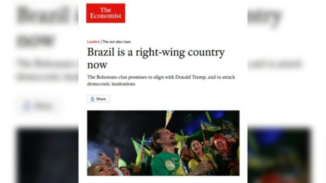 The Economist diz que o Brasil “é um país de direita” e que a era do PT chegou ao fim