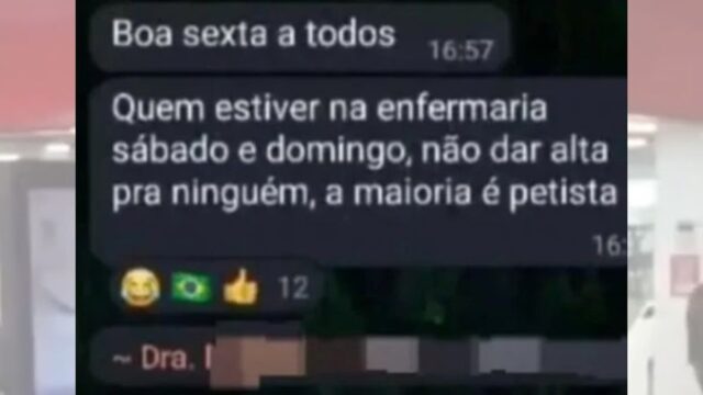 Vereador de Goiânia denuncia médica por suspender altas até o fim da eleição: “Maioria é petista”